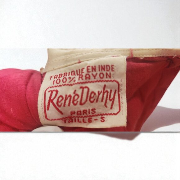 Vintage René Derhy Paris Dress – Size S – Made in India – Boho Prairie Style - Picture 9 of 9